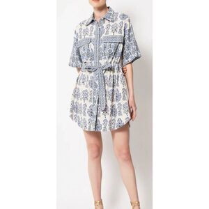 Omika Linen Blend Carla Mini Shirt Dress Size XS / NWOT